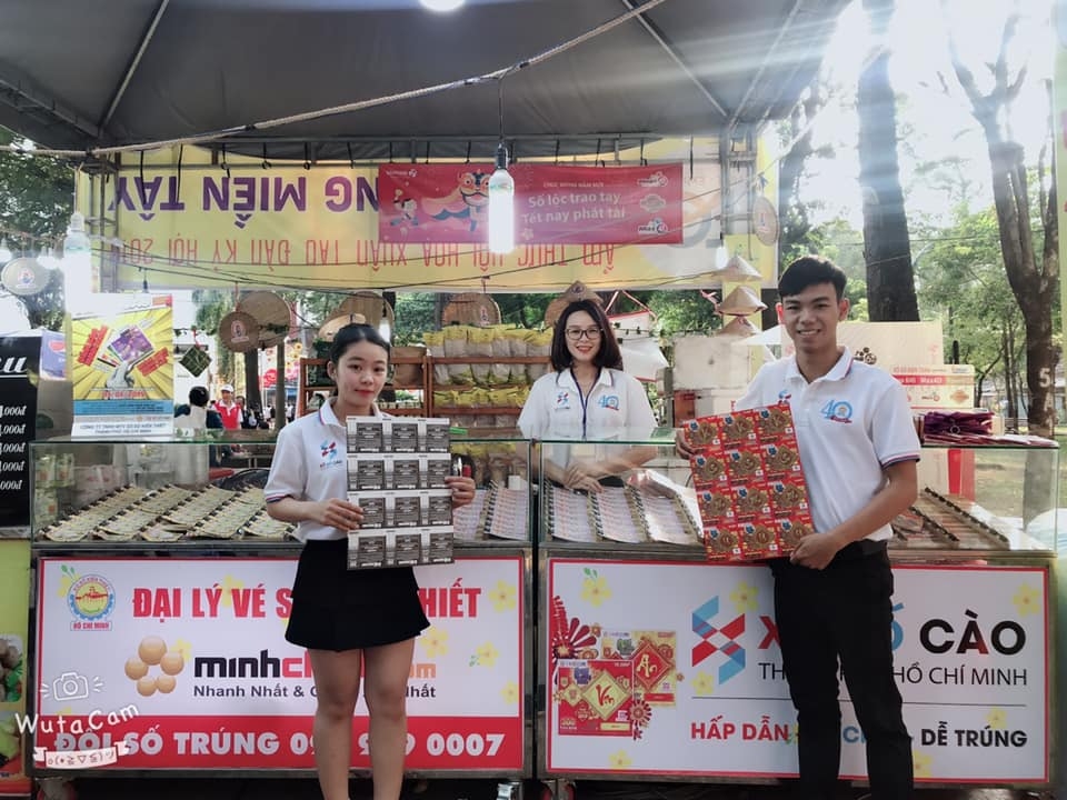 Đại Lý Vé Số Minh Chính Hòa Nhịp Đầu Năm Tại Hội Chợ Hoa Xuân Tao Đàn TP.HCM