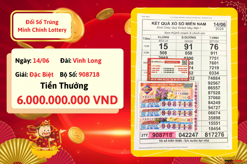 Đầu Tuần Xin Vía 3 Vé Trúng Đặc Biệt Vĩnh Long