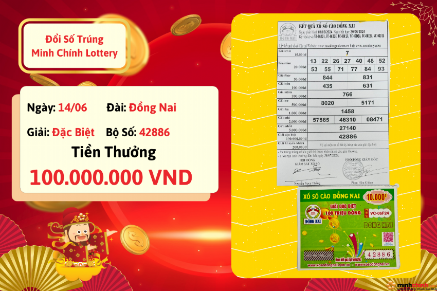 Đổi Số Trúng Đặc Biệt Đồng Nai - Vé Cào Khách Hàng Trúng 100 Triệu Đồng